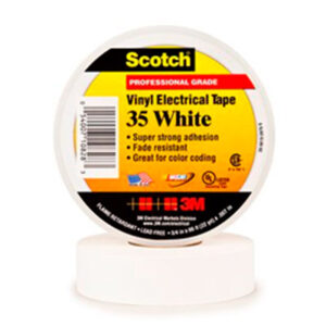 Cinta con Código de Color Eléctrica de Vinilo-Blanco-3/4 pulg x 66 pies (19 mm x 20,1 m)